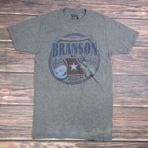 American Highway Adult Small Gray Graphic Tee T Shirt Branson Missouri